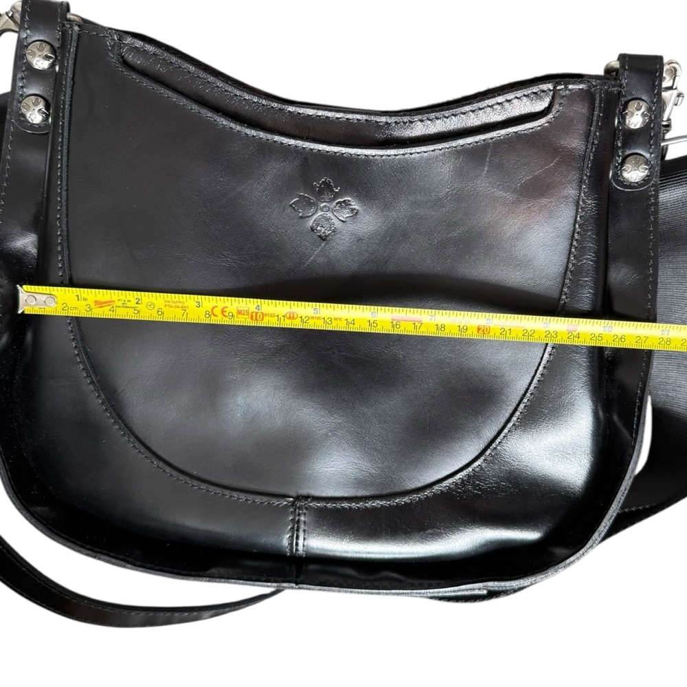 Patricia Nash Caletta Women's Leather Crossbody Hobo Bag Purse Black - Picture 13 of 14